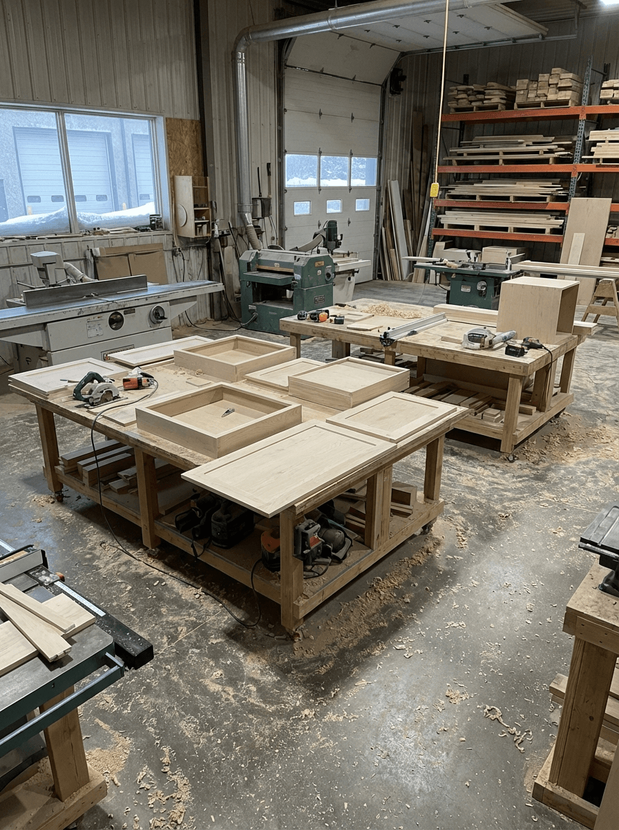 Broadway Millwork workshop Saskatoon commercial cabinet craftsmen
