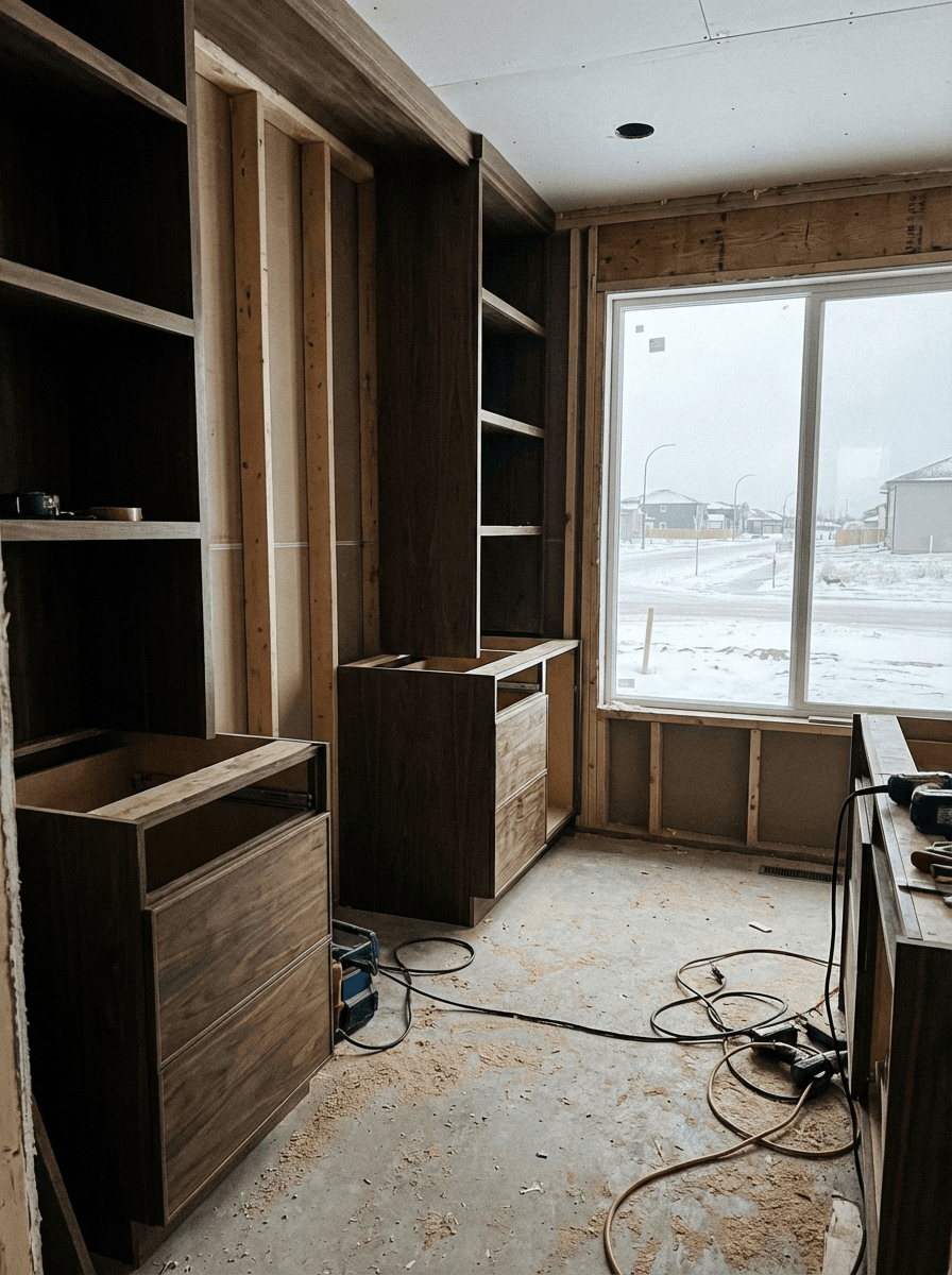 Broadway Millwork installation crew Saskatoon professional millwork service
