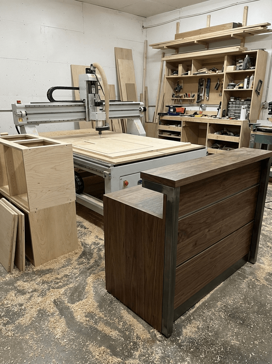 CNC capabilities in Saskatoon - cabinets reception desks retail fixtures