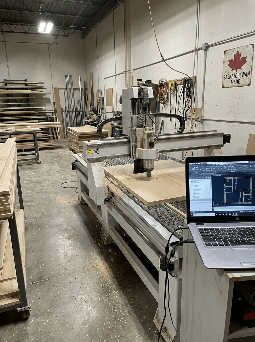 CNC manufacturing process in Saskatoon - Broadway Millwork