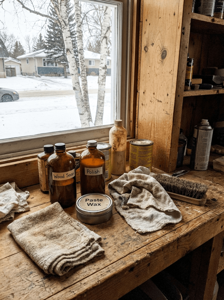 Cabinet maintenance and care Broadway Millwork Saskatoon Saskatchewan professional wood care cleaning supplies